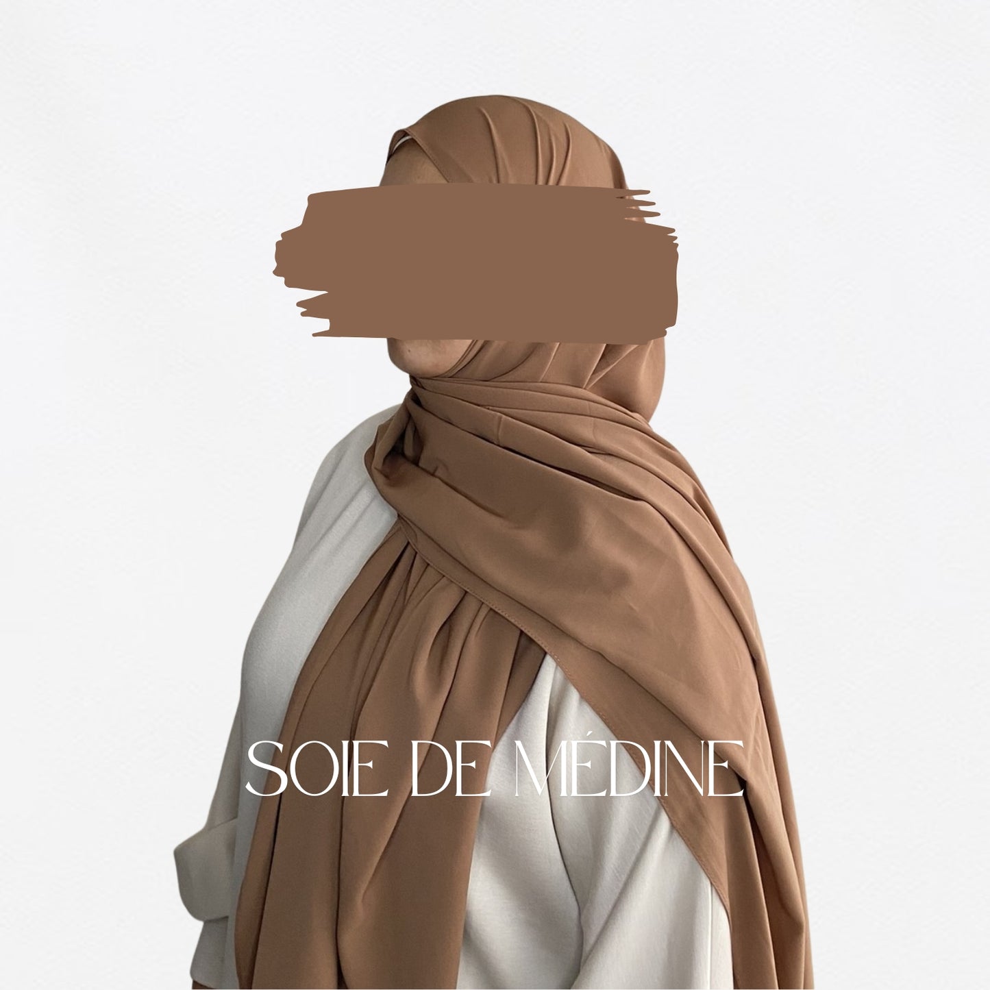 HIJAB SOIE DE MÉDINE - MARRON CARAMEL