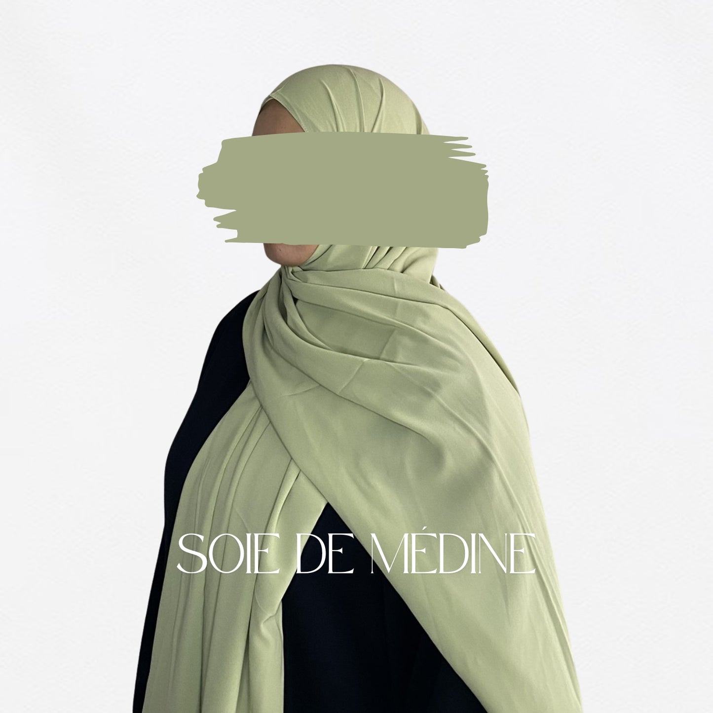 HIJAB SOIE DE MÉDINE - VERT PISTACHE