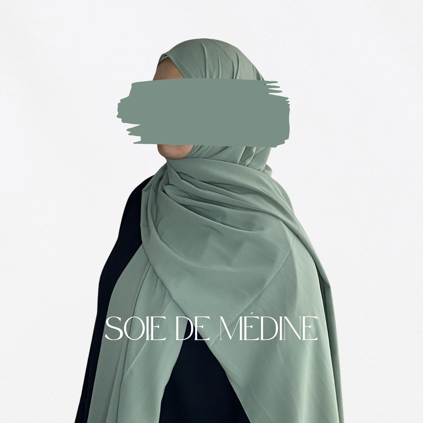 HIJAB SOIE DE MÉDINE - VERT D'EAU
