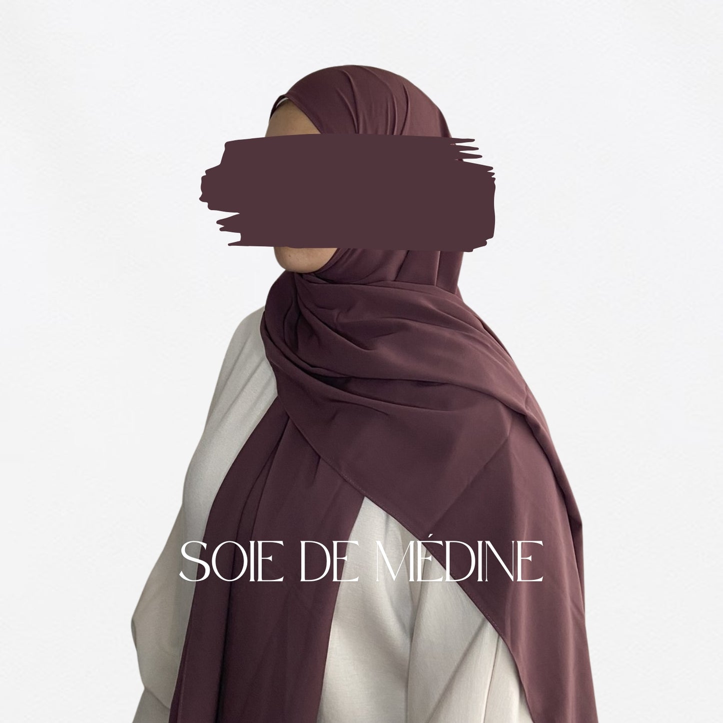HIJAB SOIE DE MÉDINE - MARRON