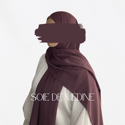 HIJAB SOIE DE MÉDINE - MARRON