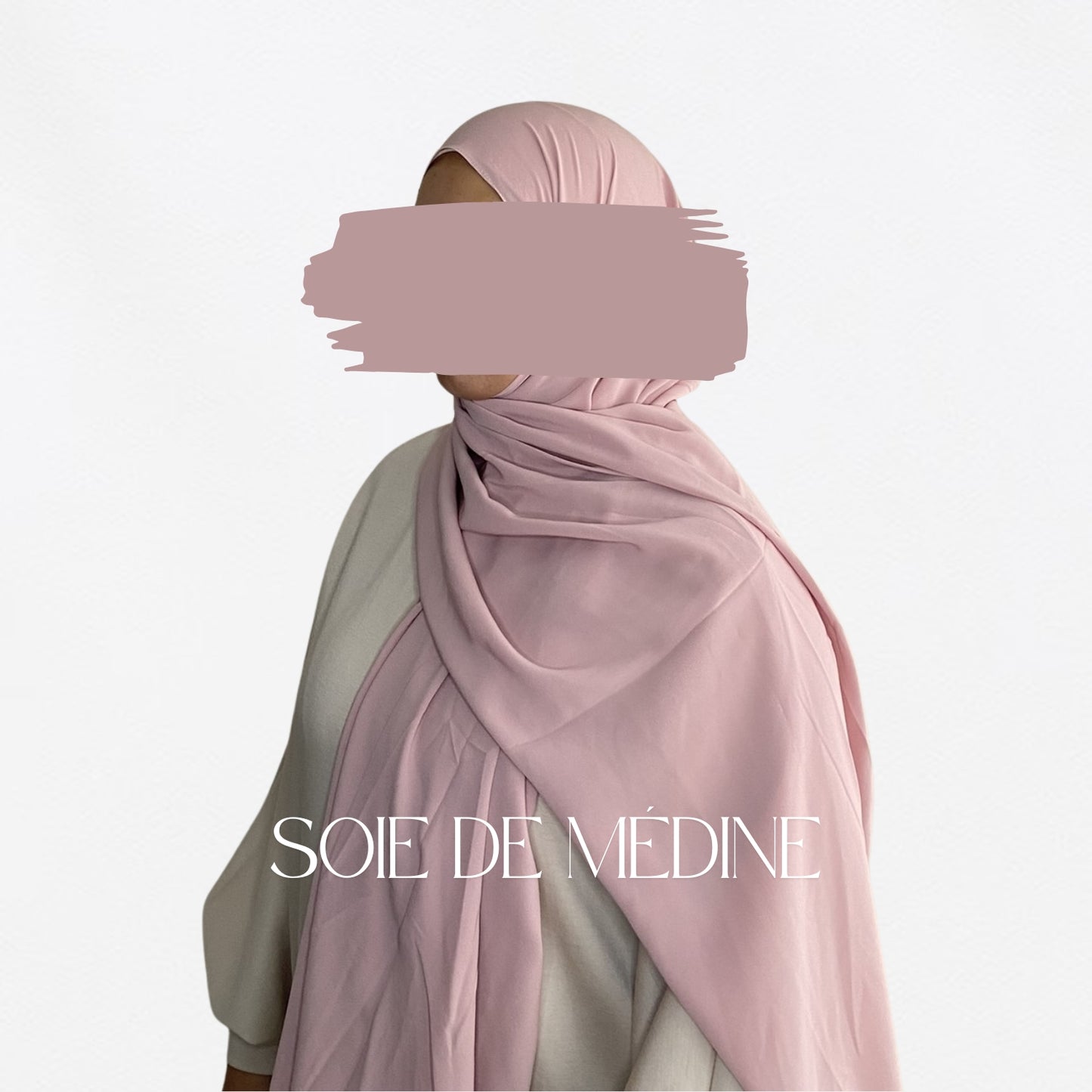 HIJAB SOIE DE MÉDINE - ROSE