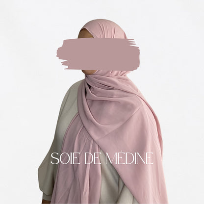 HIJAB SOIE DE MÉDINE - ROSE