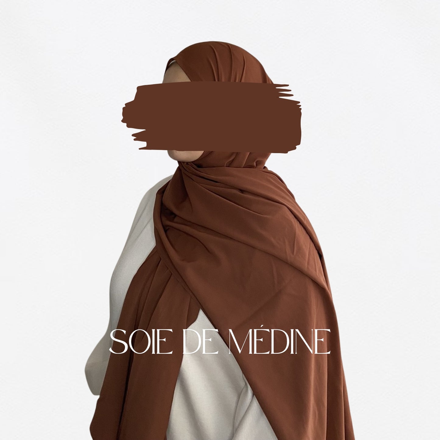 HIJAB SOIE DE MÉDINE - MARRON BRIQUE